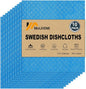Swedish Dishcloths - 10 Pack Reusable Kitchen Dishcloths - Ultra Absorbent Dish Towels for Washing Dishes - Cellulose Sponge Cloth Cleaning Cloths - Blue