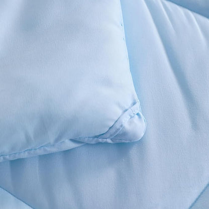 NTBAY Twin Comforter Set with Sheets, 5 Pieces Soft and Breathable Bedding Set, Twin Bed in a Bag, Down Alternative Comforter Set Solid Color All Season, Kids Bedding Set, Aqua