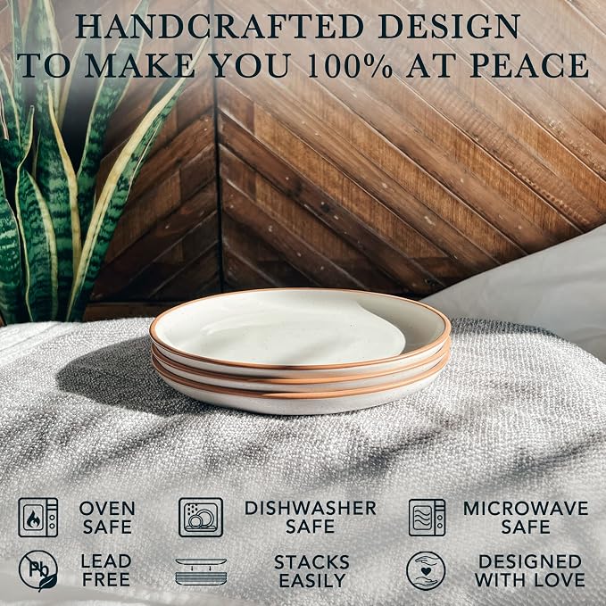 Mora Ceramic Plates Set, 7.8 in