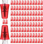 Chengu 100 Pieces Liquor Bottle Covers Pour Spout Covers Bar Toppers for Bottles Universal Pour Dispenser Dust Translucent Silicone Rubber Spout Caps for Bar Home Kitchen Tools Supplies (Red)