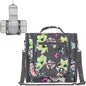 PAVILIA Extra Large Toiletry Bag Travel Bag for Women Men, Hanging Cosmetic Organizer, Water Resistant Makeup Bag for Accessories Toiletries, Travel Essentials Kit (Floral Grey)