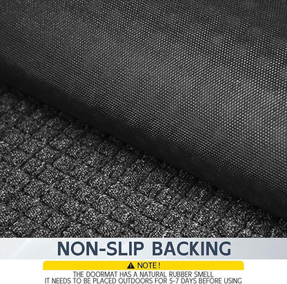 Indoor Outdoor Front Door Mats, 72" x 36" Rubber Backing Non Slip Durable Welcome Floor Mats for Patio, Garage Entrance, Stain and Fade Resistant Commercial Doormats for High Traffic