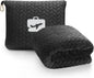EverSnug Premium Travel Blanket Pillow - Soft 2 in 1 Airplane Blanket with Soft Bag Pillowcase, Hand Luggage Sleeve and Backpack Clip (Black)
