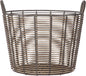 76QT rattan woven basket, withhandle, extra-large storagebasket, suitable for all areas ofthe home