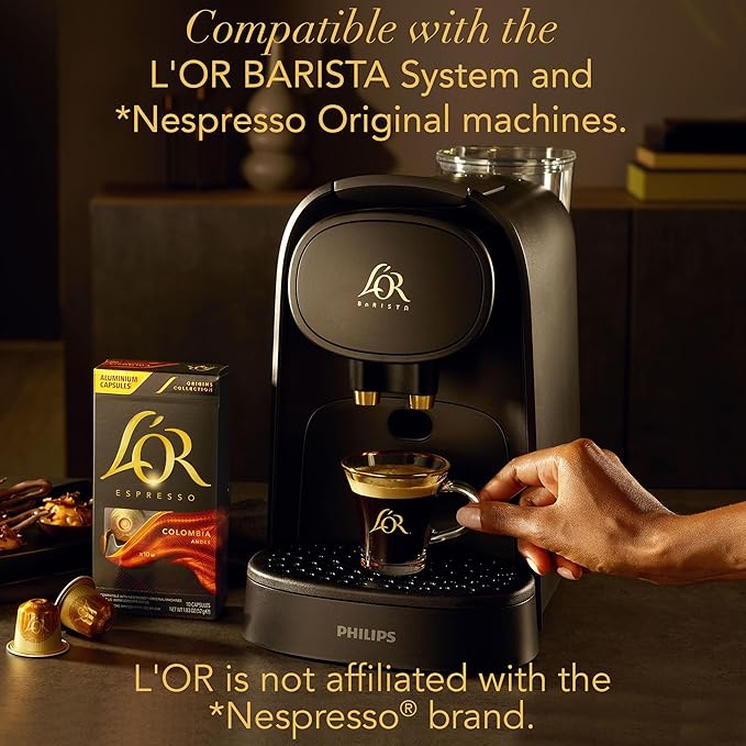 L'OR Espresso Capsules, 10 Count Chocolate, Single-Serve Aluminum Coffee Capsules Compatible with the L'OR BARISTA System & *Nespresso Original Machines, 10 Count (Pack of 10)