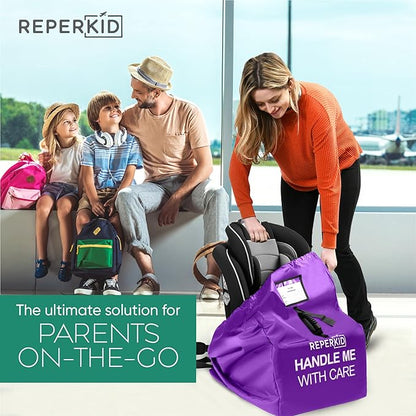 reperkid Premium Car Seat Travel Bag for Airplane - Durable, Universal Fit, Water-Resistant Gate Check Bag with Adjustable Carry Straps - for Safe and Hassle-Free Travel