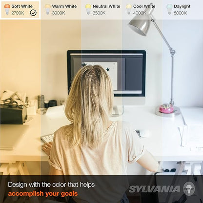 Sylvania LED A19 Light Bulb, 40W Equivalent, Efficient 6W, Medium Base, Frosted Finish, 450 Lumens, Soft White - 12 Pack (74471)