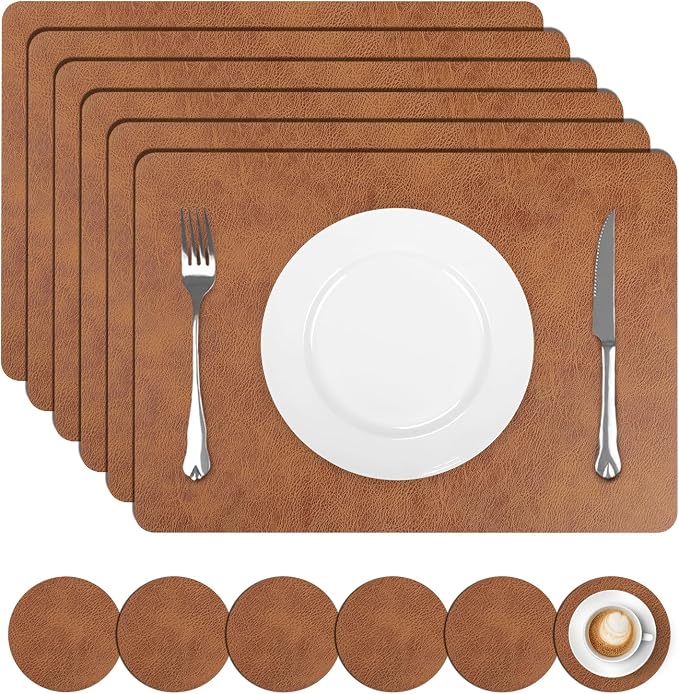 comfoyar Faux Leather Placemats