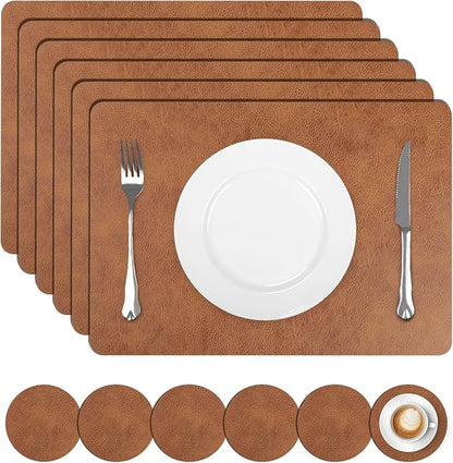 comfoyar Faux Leather Placemats