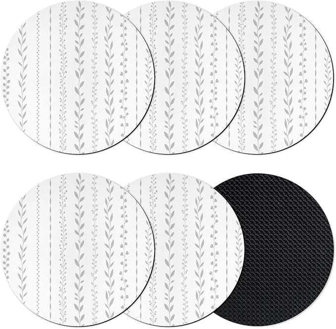 Modern Minimalist Coasters Set of 6, Absorbent Coasters
