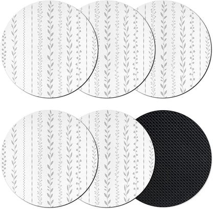 Modern Minimalist Coasters Set of 6, Absorbent Coasters