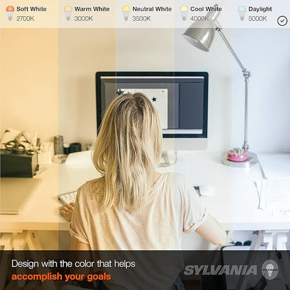 Sylvania ECO LED A19 Light Bulb, 60W Equivalent, Efficient 9W, 7 Year, 750 Lumens, Non-Dimmable, Frosted, 5000K, Daylight - 8 Pack (40883)