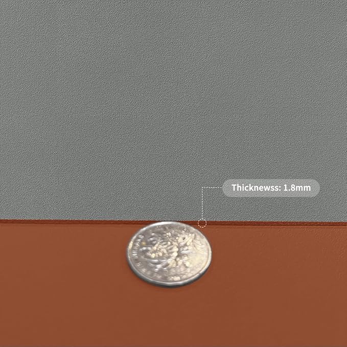 Leather Table Cover,1.8mm Thick,42x42 Inch Table Protector,Table Protector for Dining Room Table,Dining Table Cover,Table Cover Protector,Dining Table Protector Rectangle(Brown+Gray,42x42)