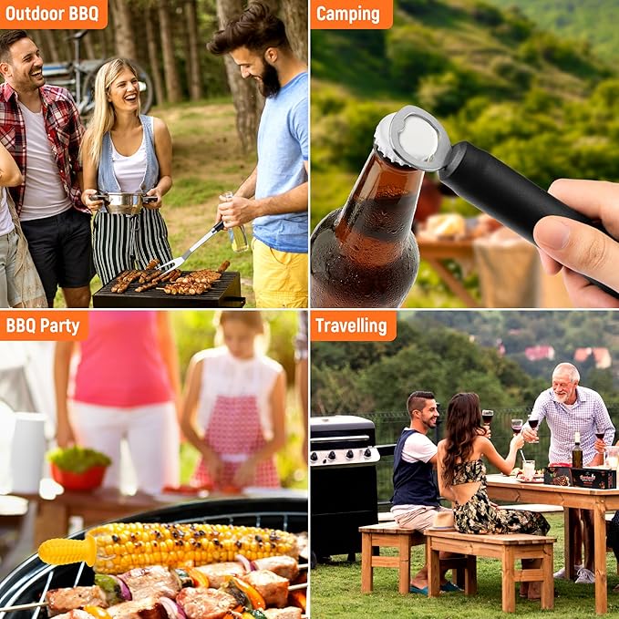 BBQ Grilling Accessories Grill Tools Set, Stainless Steel BBQ Utensils for Grill, Professional Barbecue Accessories Barbecue Kit for Men & Women, Practical Grill Tools for Outdoor Camping