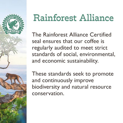 Fresh Roasted Coffee, Organic Java Taman Dadar | USDA Organic, RFA, Kosher | Medium Roast 72 Pods for K Cup Brewers