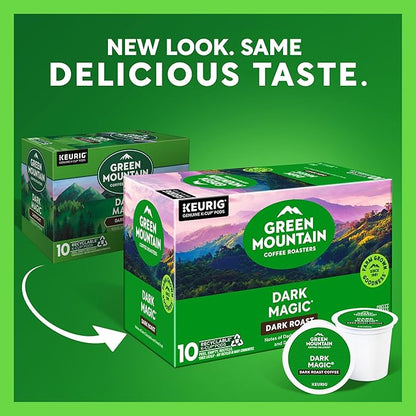 Green Mountain Coffee Roasters Dark Magic, Keurig Single Serve K-Cup Pods, Dark Roast Coffee, 60 Count, (6 Packs of 10)
