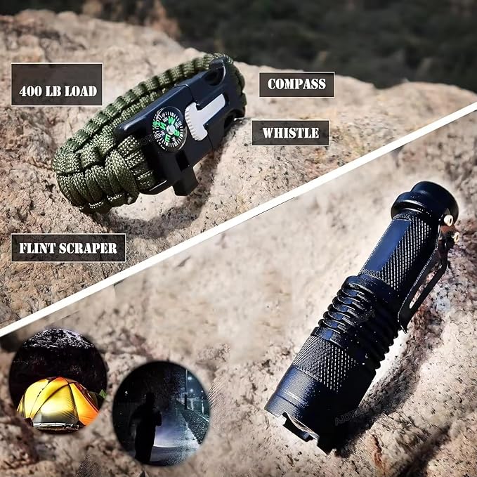 Outdoor Survival First Aid Kit Molle Pouch Survival Kit Gear Emergency Kits Bag for Camping Hunting Hiking Home Earthquake and Adventures