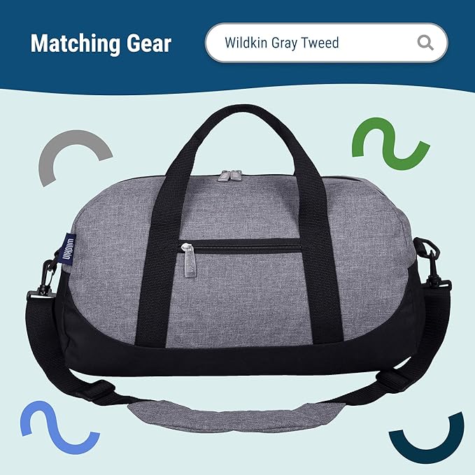 Wildkin Kids Insulated Lunch Box – Durable and Reusable for School & Travel - Grey Tweed