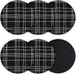 Simple Grid Coasters Set of 6, Absorbent Coasters