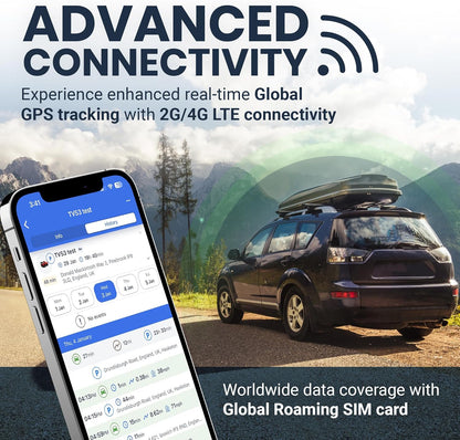 Truview TV500 OBD II, 4G GPS Tracker with Global SIM - Real-Time & Reliable Vehicle Tracking Device for Cars, Vans & Fleets - Plug & Play, Mobile App, 24/7 Support - No Contract Required