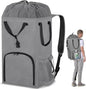 Laundry Bag Backpack Extra Large, 110L Laundry Backpack Heavy Duty with Shoulder Straps, Collapsible and Mesh Pocket Dorm Laundry Basket Hamper Bag for College, Travel, Laundromat, Apartment Grey
