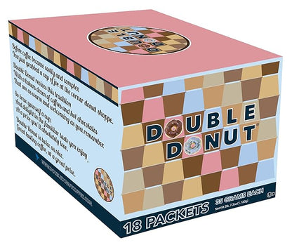 Double Donut Coffee Pumpkin Spice Hot Chocolate Mix Packets, Flavored Pumpkin Spice Hot Cocoa Mix, 18 Count