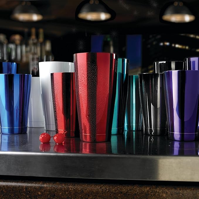Barfly Cocktail Tin, Large 28 oz (828 ml), Red