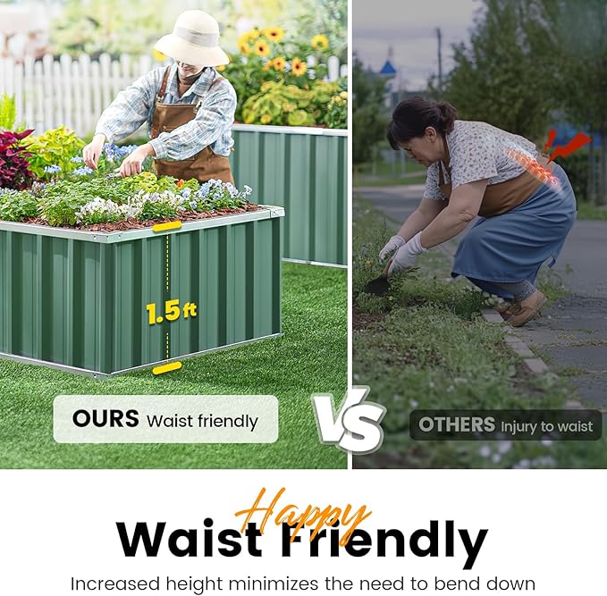 KING BIRD Galvanized Raised Garden Bed