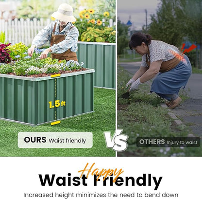 KING BIRD Galvanized Raised Garden Bed