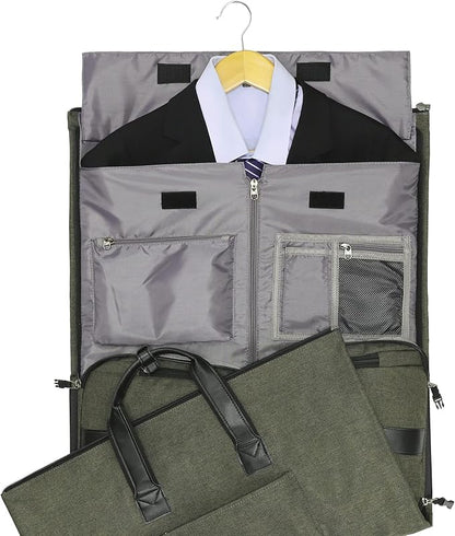 Convertible Garment Bag with Shoulder Strap, Modoker Carry on Garment Duffel Bag for Men Women - 2 in 1 Hanging Suitcase Suit Travel Bags,Forest Night