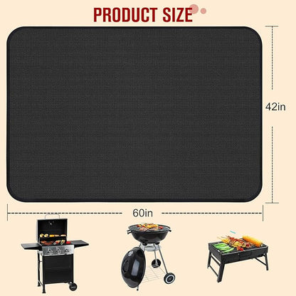 48×30 Inch Hearth Rug Fireproof, Under Grill Mats for Outdoor Grill, Fireproof Rugs for Fireplaces, Grill Mat Oil-Proof Water-Proof Protector for Decks, Patios and Indoor Grill