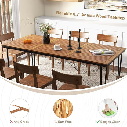 Tangkula 79 Inch Outdoor Dining Table