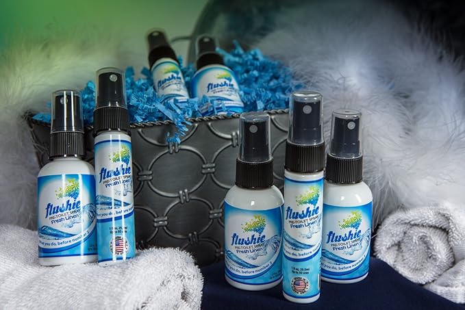 Flushie Pre-Toilet Sprays for Poop Travel Size Toiletries Bathroom Spray for Poop Spray for Toilet Deodorizer Traveling Essentials Poop deodorizer Poop Odor eliminator