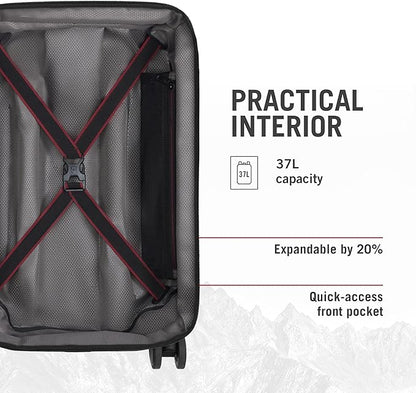 Victorinox Spectra 3.0 Frequent Flyer Carry-On - Modern Hardside Carry-On Luggage - Rolling Suitcase with Spinner Wheels - Holds Travel Accessories - 37 Liters, Black