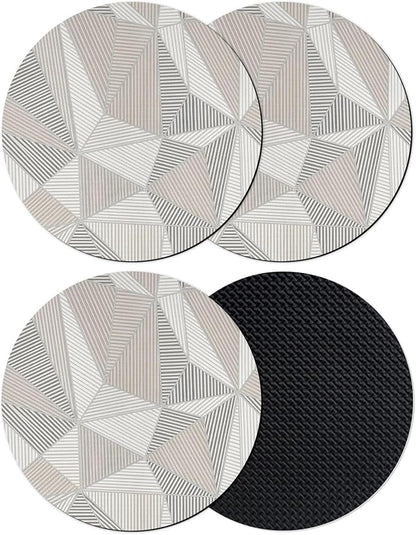Geometric Minimalist Coasters Set of 4, Absorbent Coasters