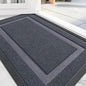 OLANLY Front Door Mat Indoor Outdoor Entrance, Waterproof All-Season, All-Weather Doormat, Sturdy Natural Rubber, Fade Resistant, Low Profile, Easy Clean Patio Porch Entryway Mat, 47x32, Light Grey