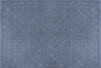WaterHog Heavy Duty Doorway Mat, 3' x 5', Made in USA, Durable & Skid-Resistant Entryway Mat, Water-Trapping, Indoor/Outdoor Decorative Floor Covering, Cordova Collection, Bluestone