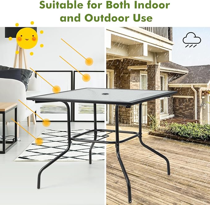 Tangkula 35 Inch Patio Dining Table