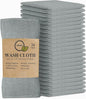 Softolle 100% Cotton Washcloths 24 Pack (12x12 Inches) Soft, Highly Absorbent Washcloth, Face Towels, Wash Cloths for Face, Ring Spun, Bulk Pack (Silver Grey)