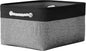 TheWarmHome Storage Basket for Organizing- 16x12x8 inch 1 Pack Fabric Storage Cubes, Bins for Organization for Shelves Organizer Gift Laundry Cloth Toy (Grey & Black)