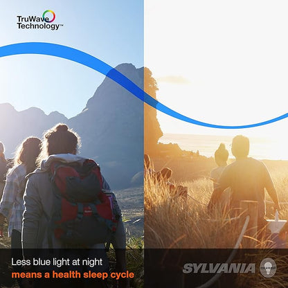 Ledvance Sylvania Led Truwave Natural Series Light Bulb, 60W Equivalent, Efficient 8W A19, Medium Base, Dimmable, 800 Lumens, 2700K, Soft White, Clear - 6 Pack (40806)