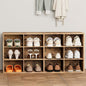 12-Cubby Shoe Rack, 3-Tier Wood Shoe Organizer, Multifunctional Shoe Organizer Bench for Entryway, Mudroom, Hallway, Closet,36.22 * 11.81 * 17.72 Inch,Brown