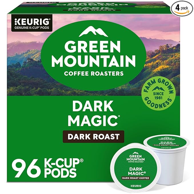 Green Mountain Coffee Roasters Dark Magic Coffee, Keurig Single-Serve K-Cup pods, Dark Roast, 96 Count