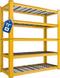 REIBII 72''H Garage Shelving 3010 LBS Storage Shelves Adjustable Metal Shelving 5 Tier Metal Shelves for Storage Industrial Shelf for Kitchen Pantry Warehouse Basement 72" HX35.5 WX16 D