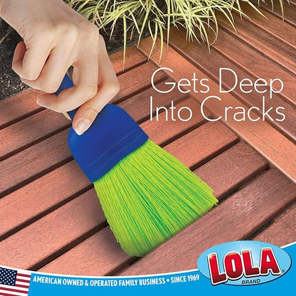 LOLA Whisk Broom, Hand Brush, Durable Bristles, Whisks Away Dirt & Debris, Compact, Hang Hole for Easy Storage, Indoor/Outdoor, 1 Pack