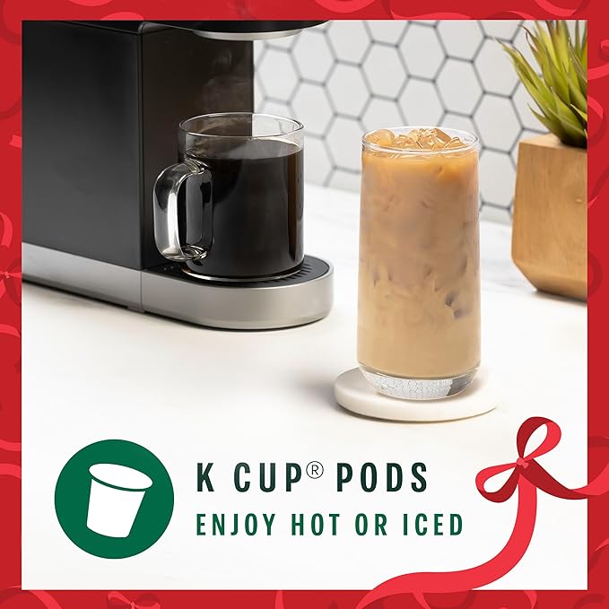 Starbucks K-Cup Coffee Pods, Hazelnut Cocoa Flavored Coffee for Keurig Brewers, 100% Arabica, Holiday, 1 Box (22 Pods)