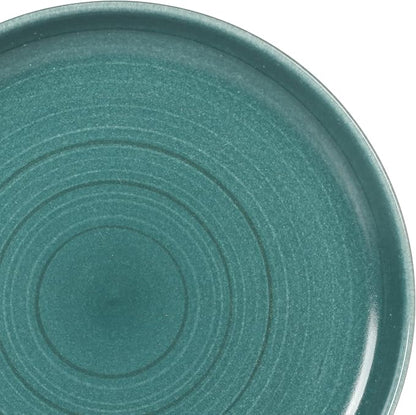 Gibson Elite Clarina 16 Piece Double Bowl Stoneware Reactive Glaze Round Plates
