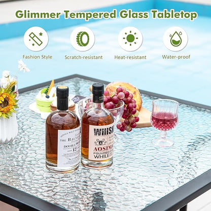 Tangkula 35 Inch Patio Dining Table