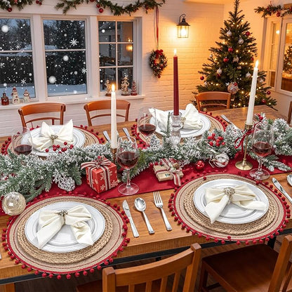 WDF 120PCS Plastic Christmas Plates White Silver Rim - Disposable Plates including 60PCS for Dinner 10.25inch, 60 Salad/Dessert Plates 7.5inch Heavy Duty Wedding