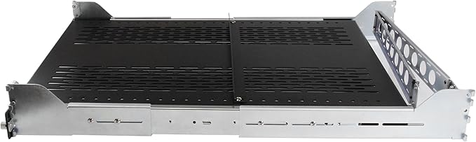 StarTech.com 2U Vented Sliding Rack Shelf w/ Cable Management Arm & Adjustable Mounting Depth - 110lbs / 50kg - 24in Deep